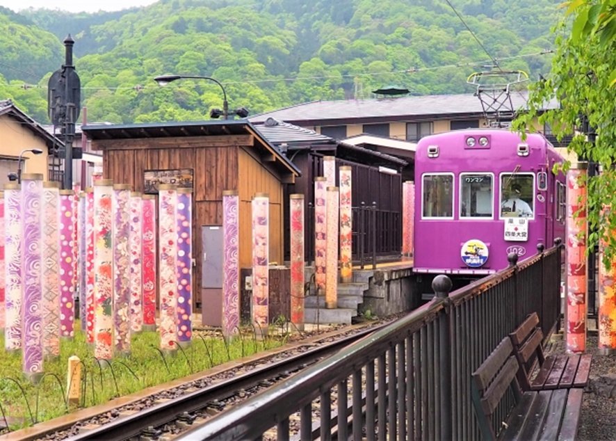 Randen Arashiyama Station entrance