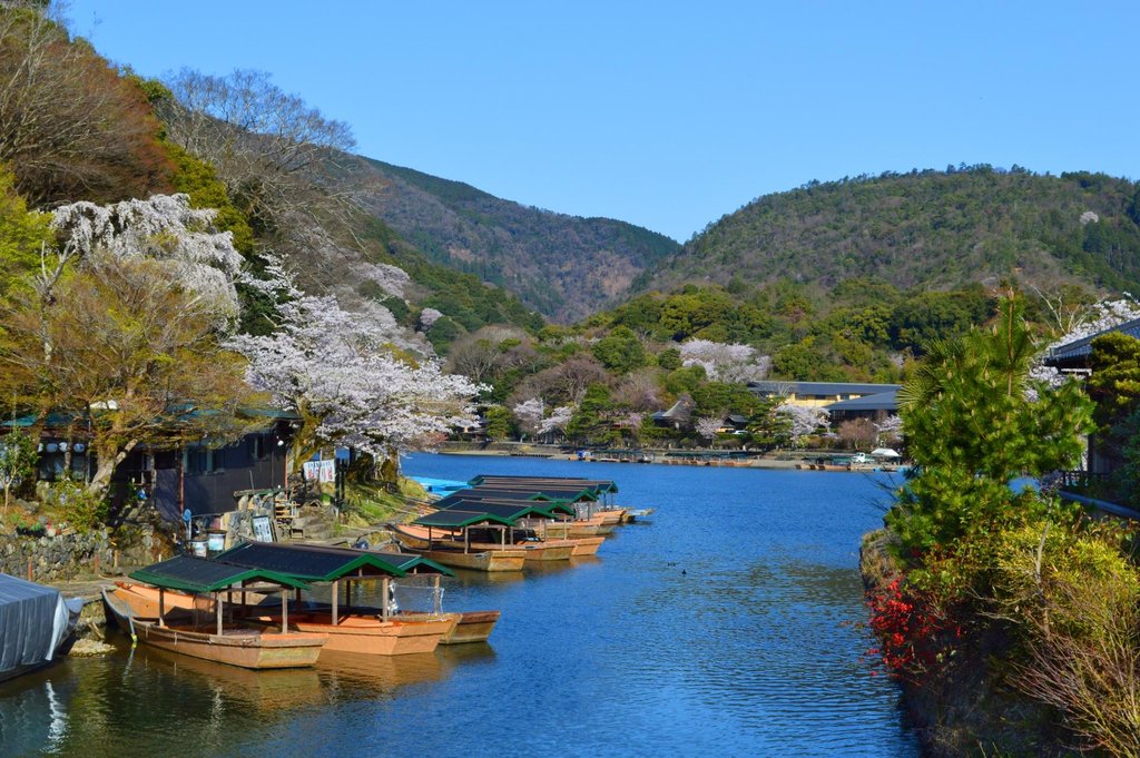 Map showing northern and southern sections of Arashiyama