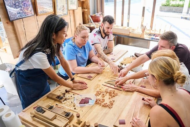 Tokyo chopstick making workshop with artisan guidance