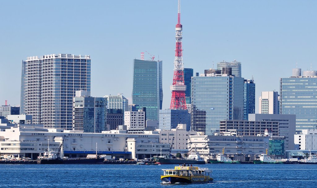 Kaishu water bus on Sumida River in Tokyo