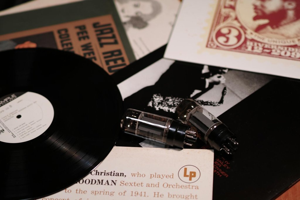 bar plastic model with vinyl records