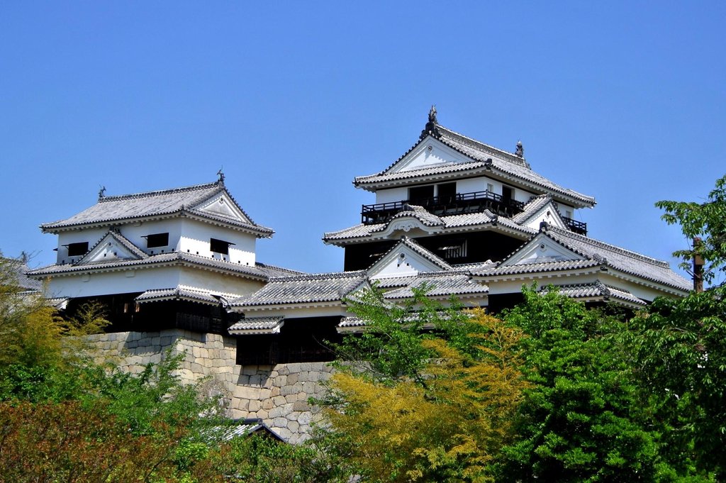 Famous castles in Japan with scenic landscapes