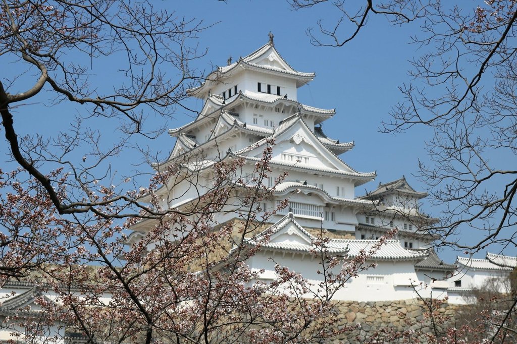 Himeji Castle white keep complex in Japan