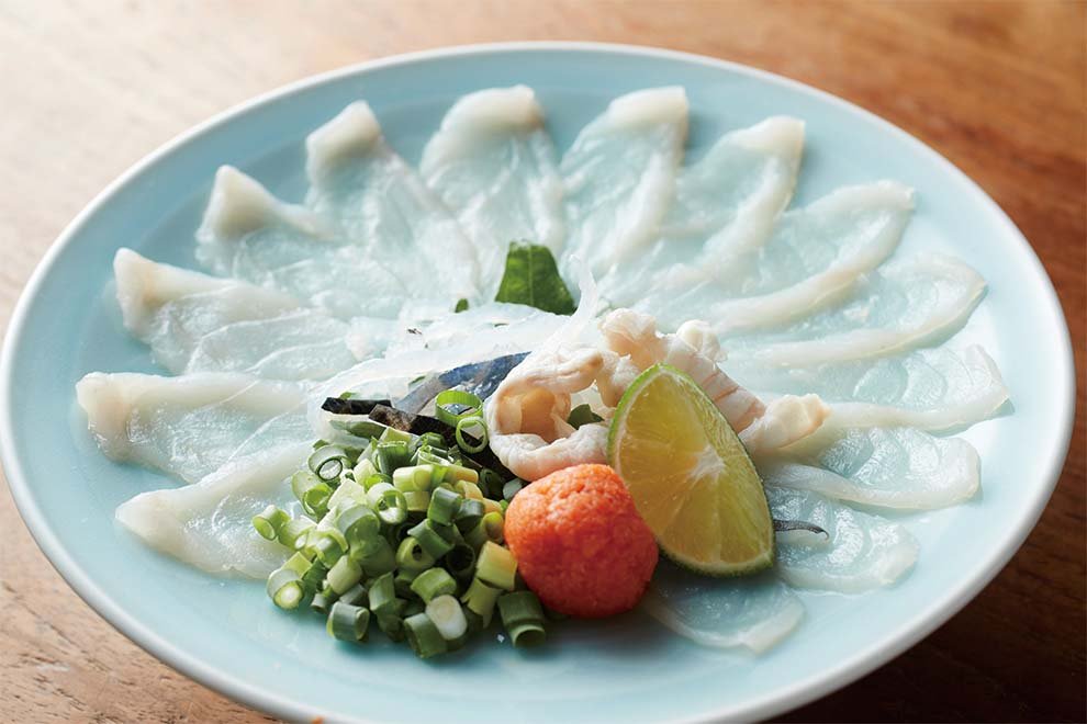 Fresh seafood counter at Uoriki