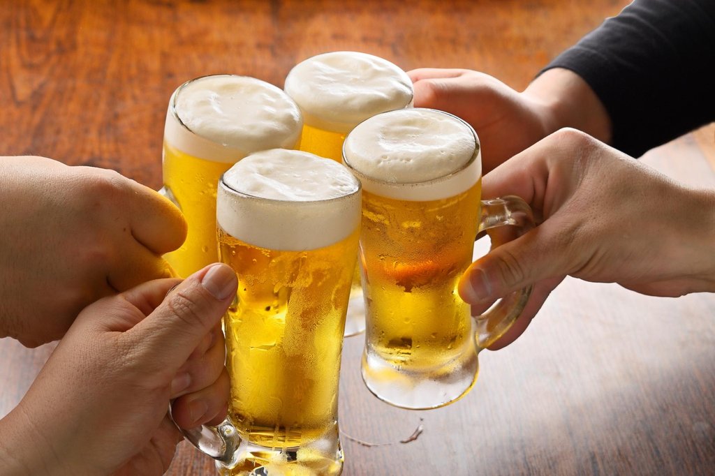 Izakaya restaurants lined up on Hoppy Street Asakusa