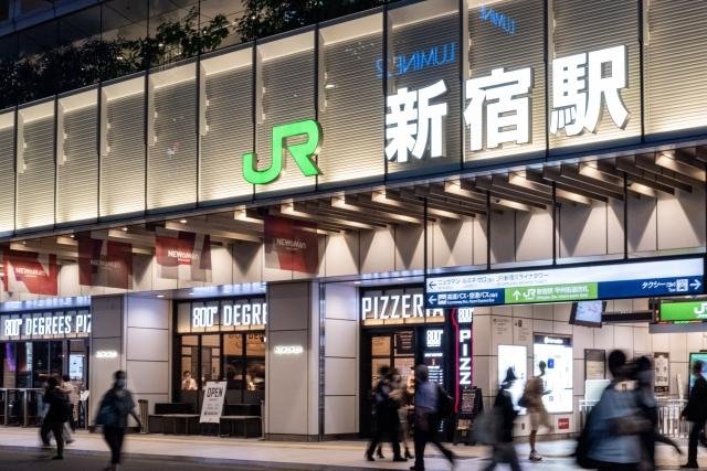 Contrasting views of Shinjuku neighborhoods around the station