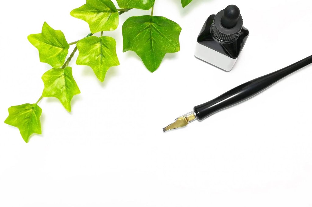 Japanese calligraphy brush creating expressive strokes