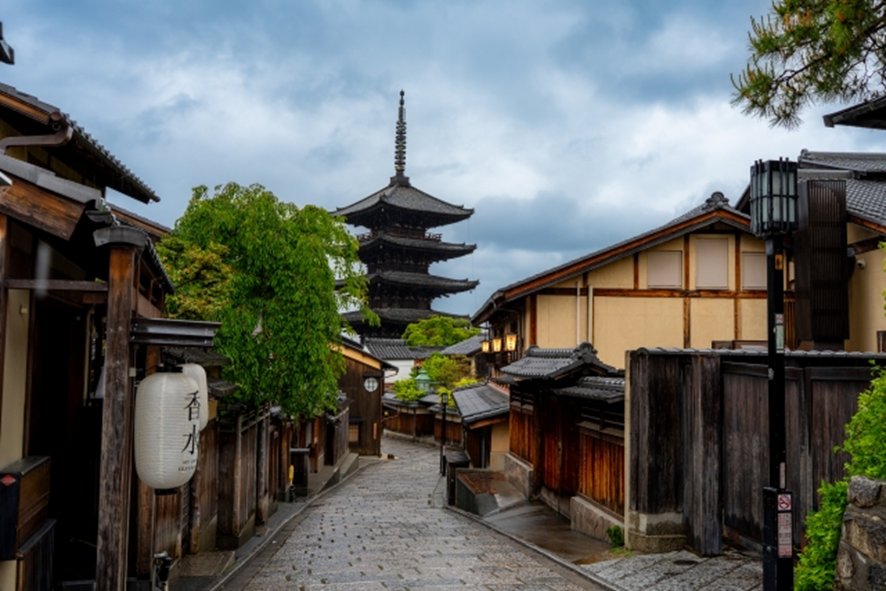 Traditional temple tea room in Kyoto