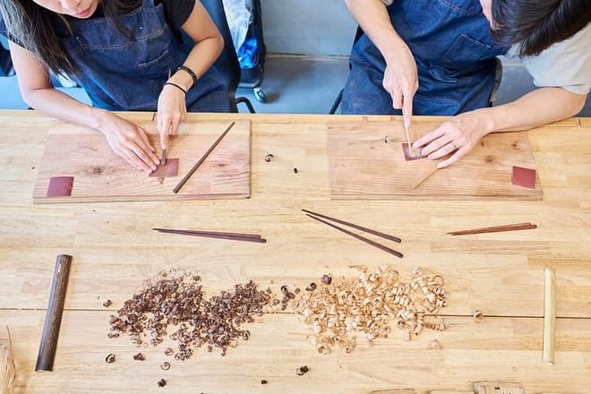 Tokyo Shibuya Premium Japanese Chopstick Making Workshop