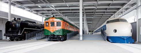 Train exhibits at Kyoto Railway Museum