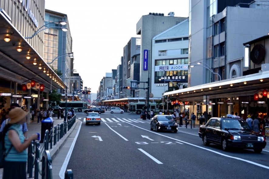 Covered shopping arcade in Kawaramachi district Kyoto