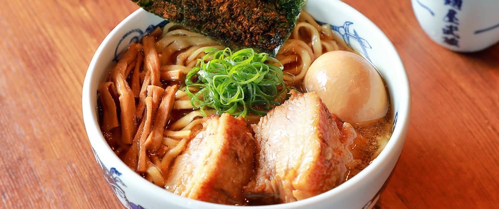 Meat and seafood ramen at Menya Musashi Shinjuku