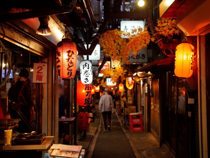 Shinjuku food scene with various dining options