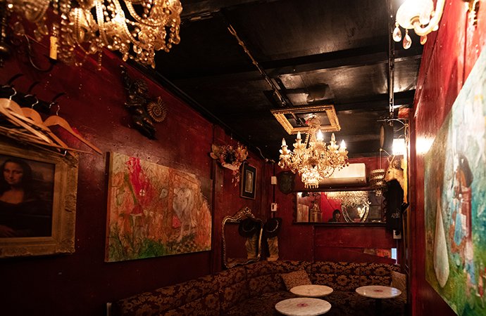 Gallery bar interior at Bar Albatross in Omoide Yokocho