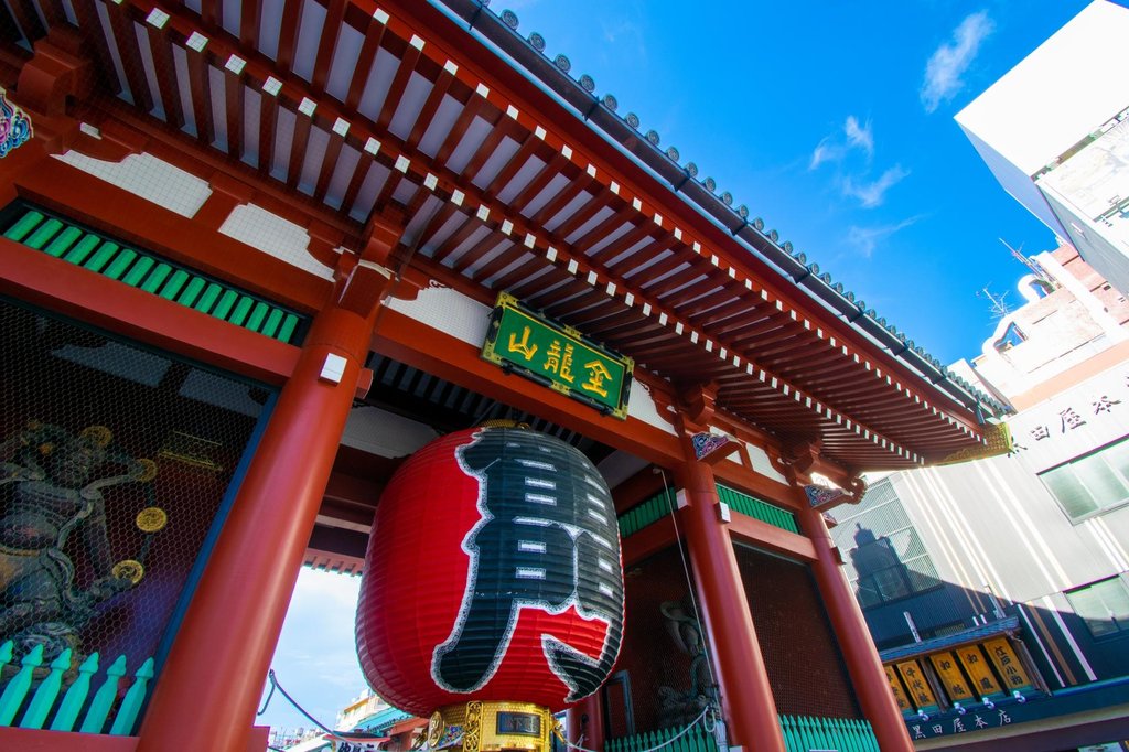 Traditional streets of Asakusa near tea ceremony venues