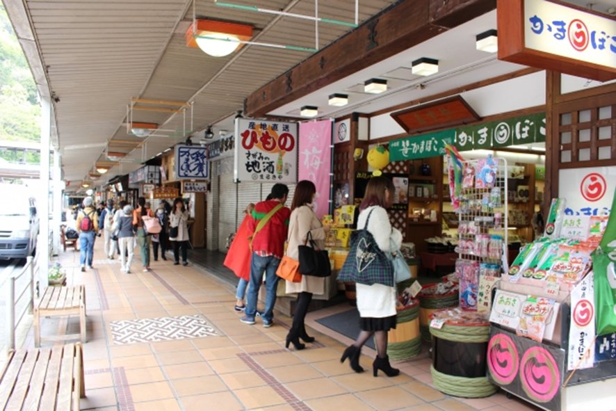 Street food shopping at Hakone-Yumoto Station