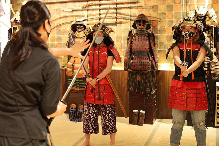 Samurai armor experience at Samurai and Ninja Museum Kyoto