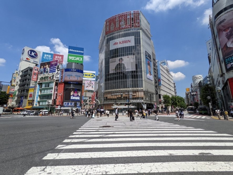 Shibuya Scramble Crossing with fewer crowds