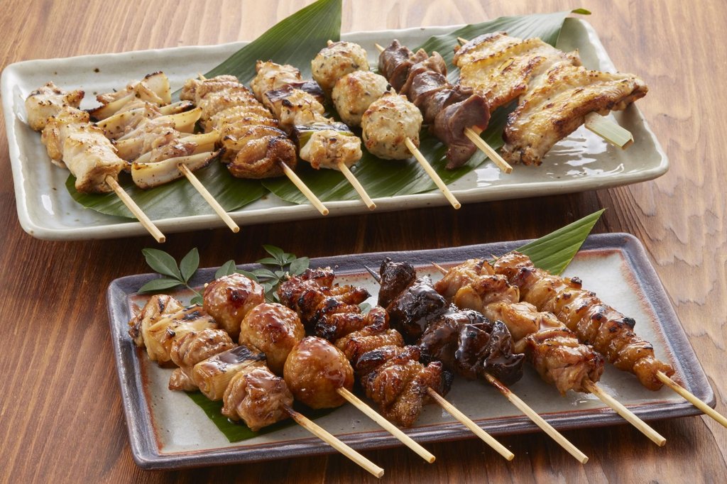 Yakitori grilled chicken skewers at Torifuku
