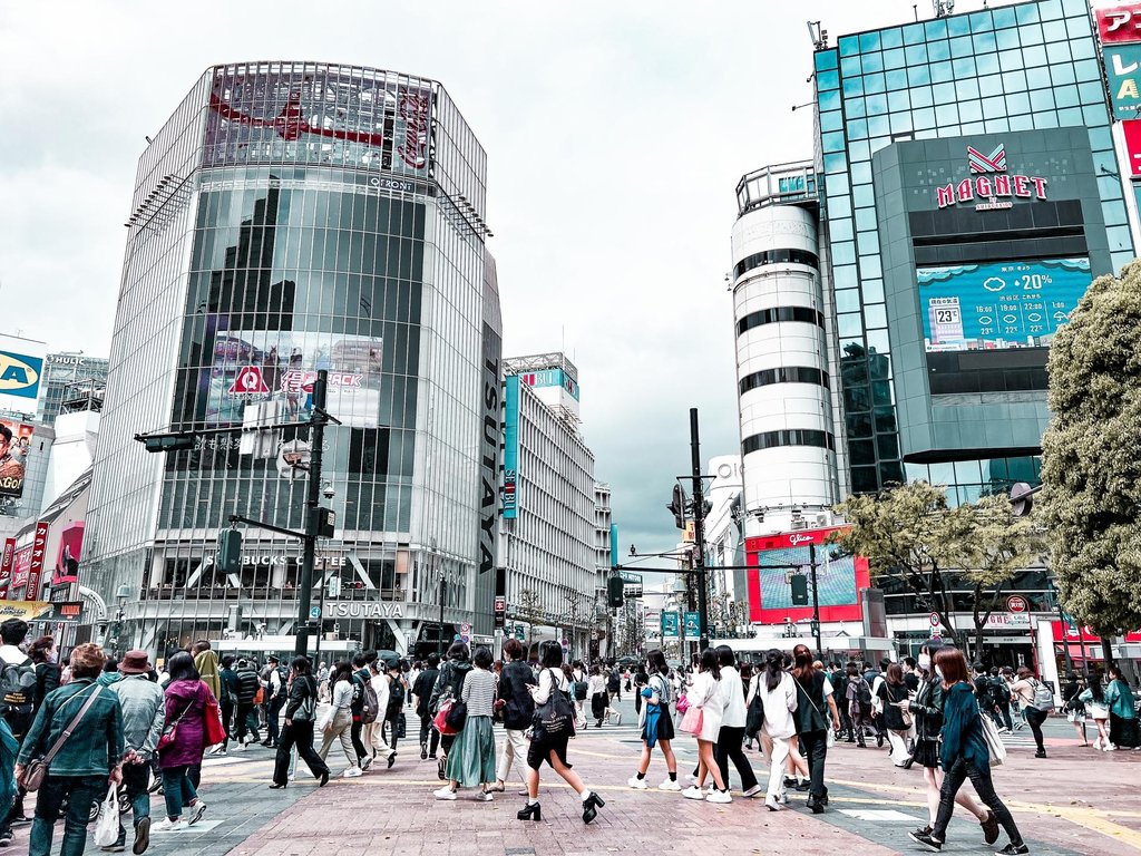 Shibuya Scramble Crossing pedestrian intersection