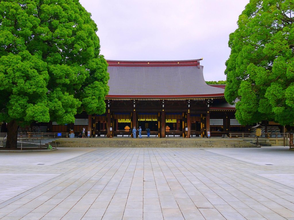 Meiji Jingu shrine traditional torii gate