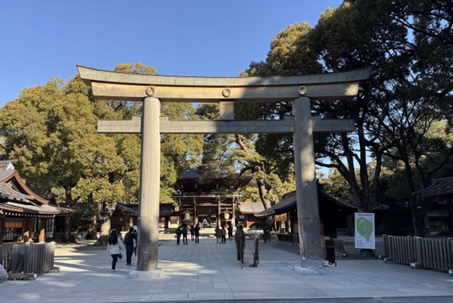 Meiji Jingu Shrine torii gate in Harajuku