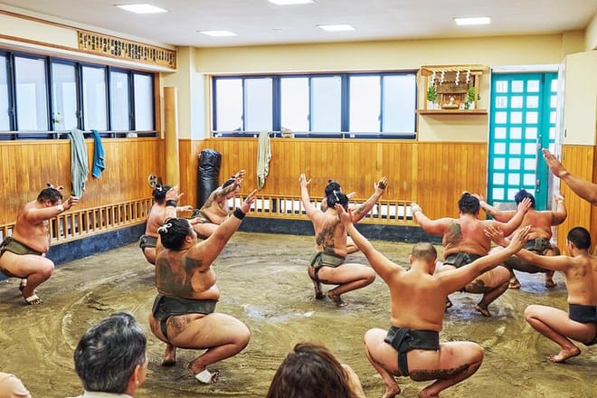 Tokyo: Sumo Morning Practice Viewing Tour at a Real Stable