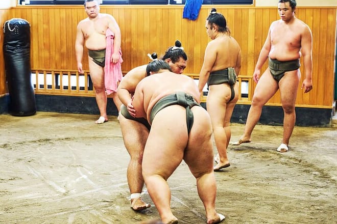 Tokyo: Sumo Morning Practice Viewing Tour at a Real Stable