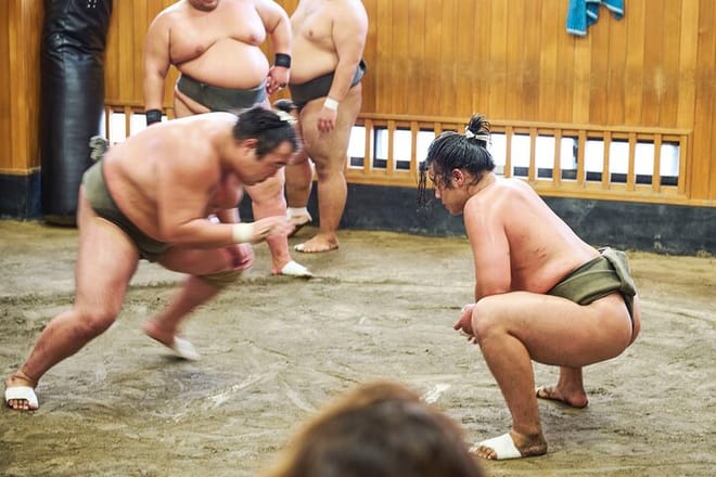 Tokyo: Sumo Morning Practice Viewing Tour at a Real Stable
