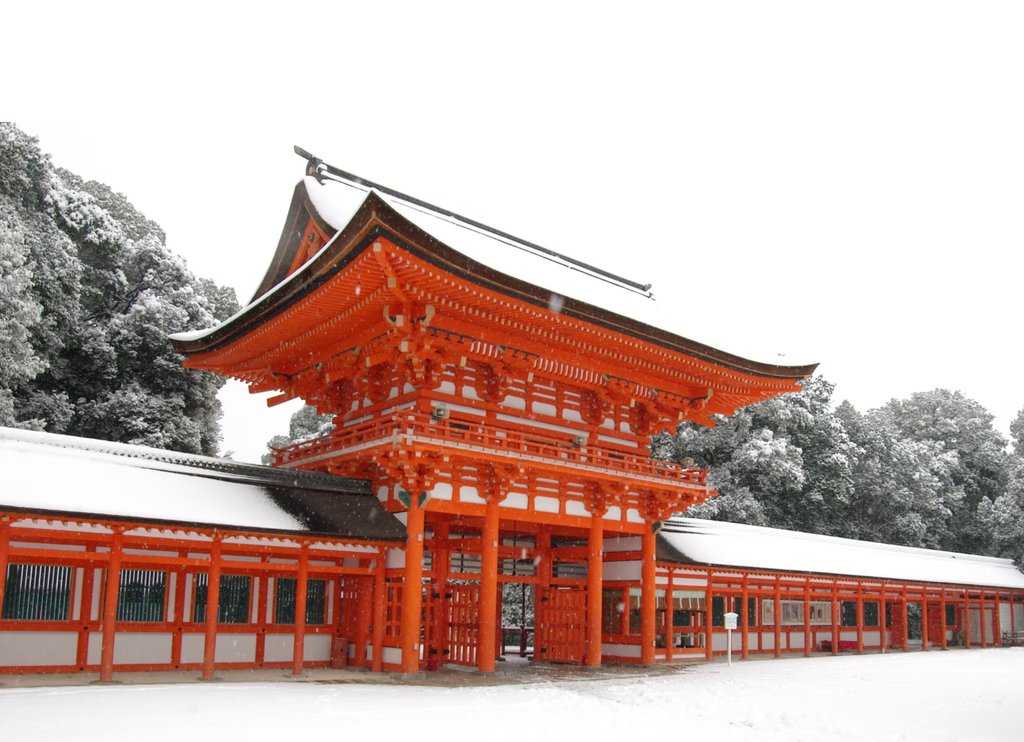 Shimogamo Shrine forest pathway in Kyoto