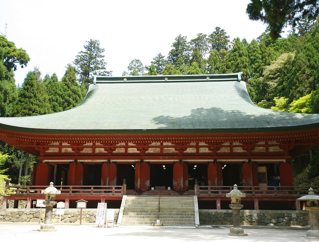 Enryaku-ji temple complex on Mount Hiei